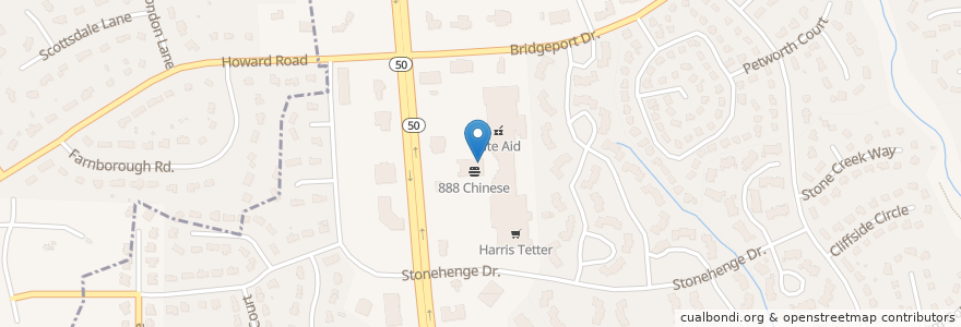 Mapa de ubicacion de Ben & Jerry's en Estados Unidos Da América, Carolina Do Norte, Wake County, Raleigh.