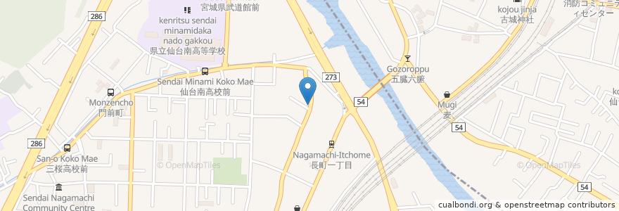 Mapa de ubicacion de やきとり鳥昌 en 日本, 宫城县, 仙台市, 太白区.