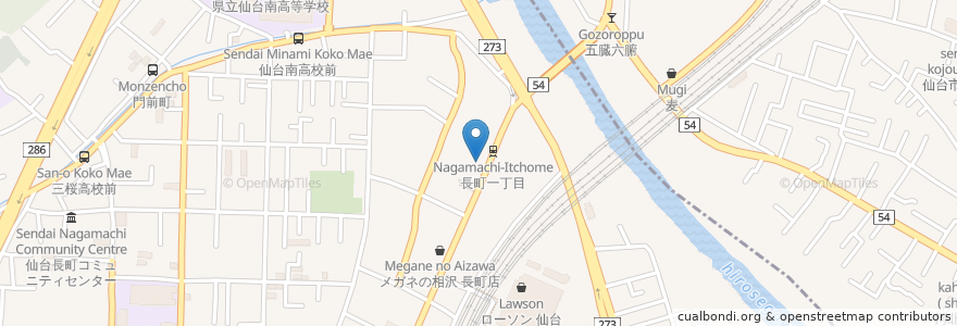 Mapa de ubicacion de スクルド エンジェル保育園 仙台長町園 en Япония, Мияги, 仙台市, 太白区.
