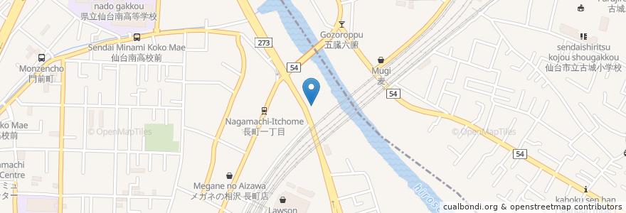 Mapa de ubicacion de タブラオ ロス・アスレホス en Japonya, 宮城県, 仙台市, 太白区.