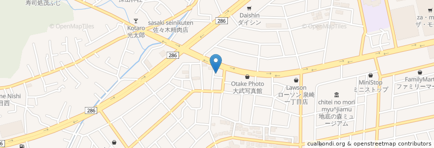 Mapa de ubicacion de 長町南たかの整形外科 en 일본, 미야기현, 仙台市, 太白区.