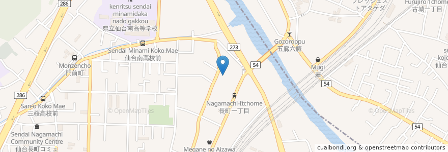 Mapa de ubicacion de かんかんとたんたん en ژاپن, 宮城県, 仙台市, 太白区.