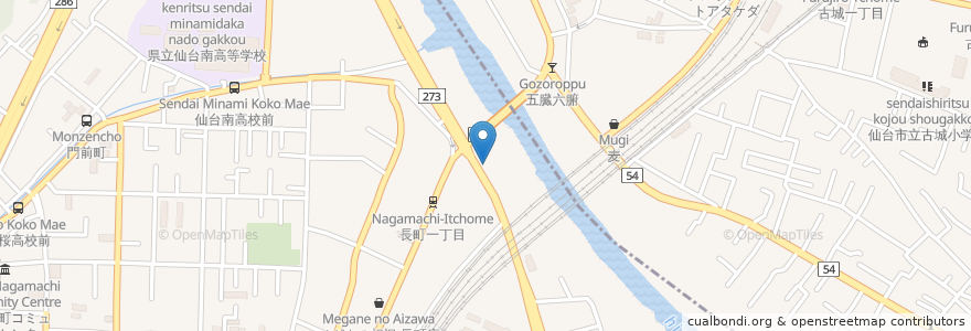 Mapa de ubicacion de 中華とお酒 のぐち en Japonya, 宮城県, 仙台市, 太白区.
