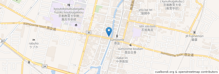 Mapa de ubicacion de 明光義塾　墨染教室 en Japão, 京都府, Quioto, 伏見区.