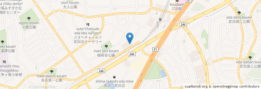 Mapa de ubicacion de クリエイトSD en Japon, Préfecture De Kanagawa, 横浜市, 青葉区.