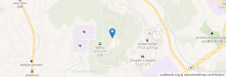 Mapa de ubicacion de オージーヒルレストラン外 en 日本, 神奈川県, 横浜市, 旭区.