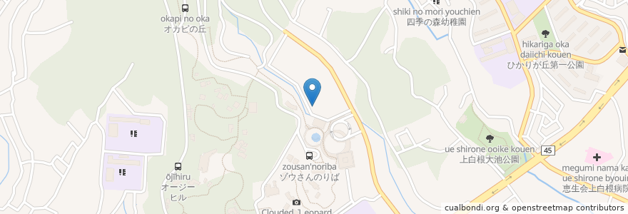 Mapa de ubicacion de 正門駐車場南 en 일본, 가나가와현, 요코하마시, 旭区.