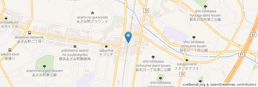 Mapa de ubicacion de 行政サービスコーナー en Japan, 神奈川県, Yokohama, 青葉区.