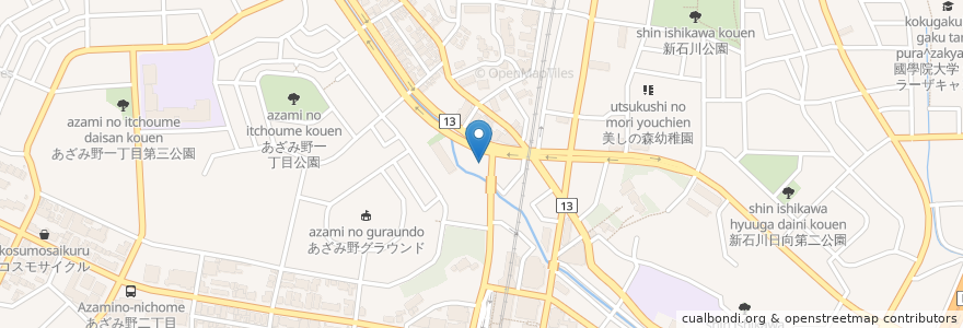 Mapa de ubicacion de タイムズあざみ野第9 en Jepun, 神奈川県, 横浜市, 青葉区.