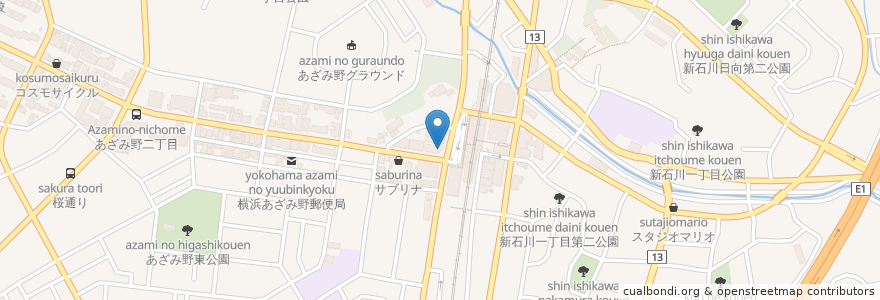 Mapa de ubicacion de 東進衛星予備校 en 日本, 神奈川縣, 横滨市, 青葉区.