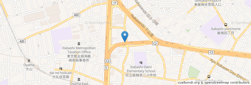 Mapa de ubicacion de 郵便ポスト en اليابان, 東京都, 板橋区.