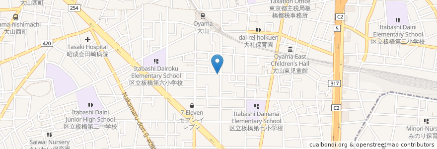Mapa de ubicacion de 郵便ポスト en Japonya, 東京都, 板橋区.