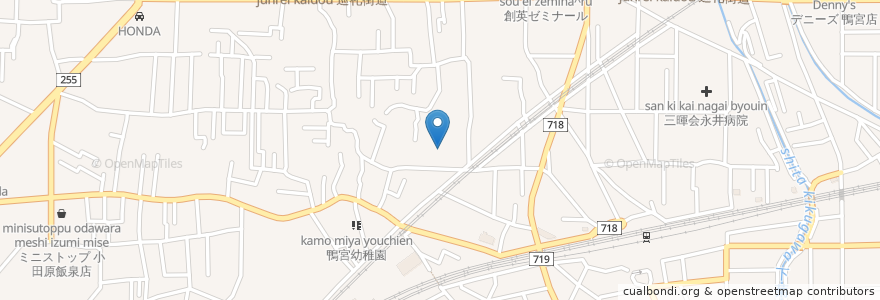 Mapa de ubicacion de 加茂神社 en 日本, 神奈川県, 小田原市.