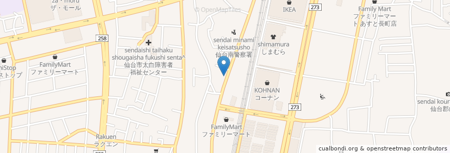 Mapa de ubicacion de ちびっこランド en Япония, Мияги, 仙台市, 太白区.