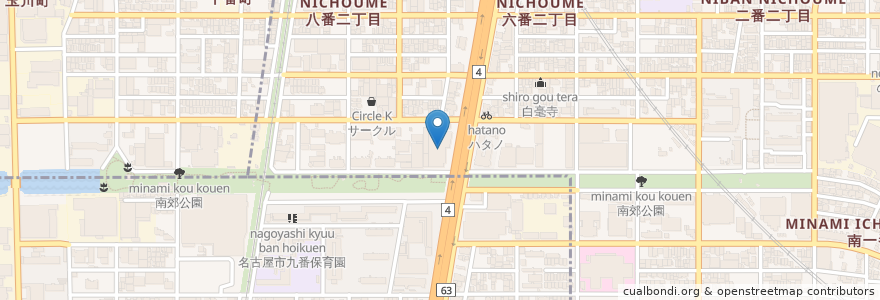 Mapa de ubicacion de 亜熱帯 en ژاپن, 愛知県, 名古屋市, 熱田区.