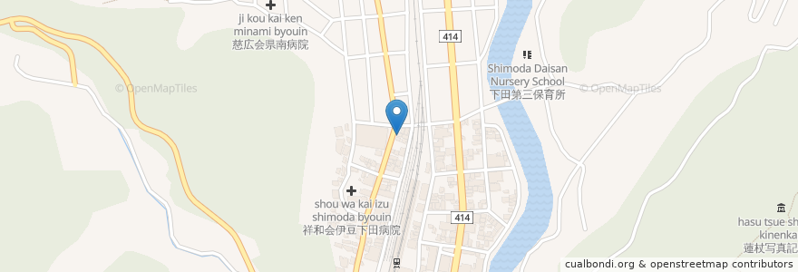 Mapa de ubicacion de 下田眼科クリニック en Japan, 静岡県, 下田市.