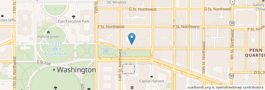 Mapa de ubicacion de Avenue Grill en Estados Unidos Da América, Washington, D.C., Washington.