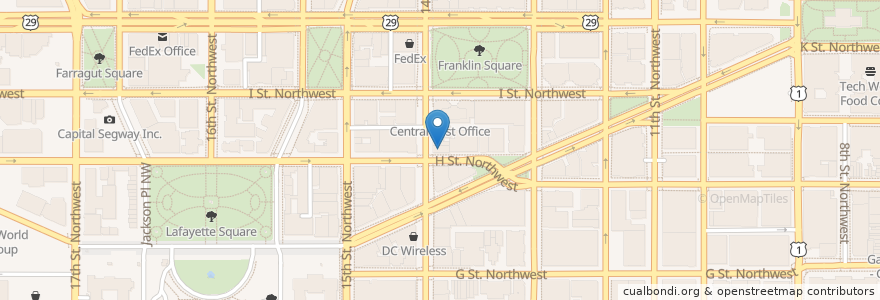 Mapa de ubicacion de Così en Verenigde Staten, Washington D.C., Washington.