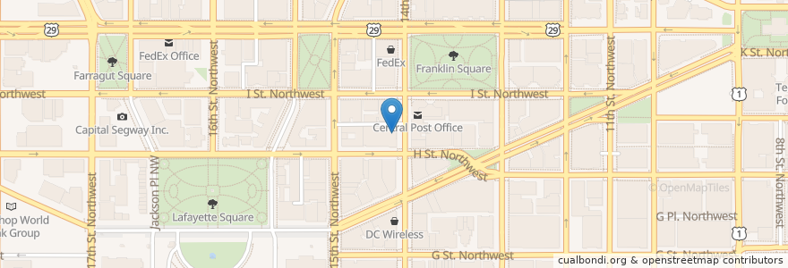 Mapa de ubicacion de Cafe Phillips en الولايات المتّحدة الأمريكيّة, واشنطن العاصمة, Washington.