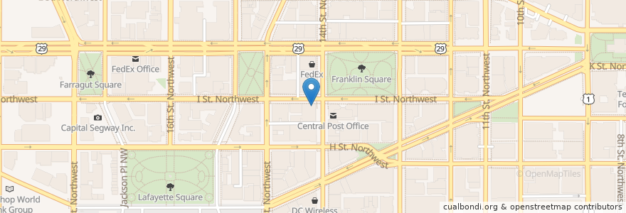Mapa de ubicacion de Five Guys en Vereinigte Staaten Von Amerika, Washington, D.C., Washington.