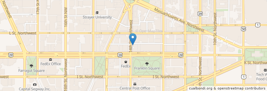 Mapa de ubicacion de Starbucks en Amerika Syarikat, Washington, D.C., Washington.