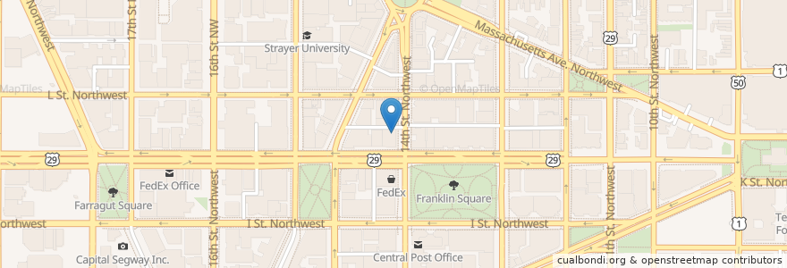 Mapa de ubicacion de Subway en 미국, 워싱턴 D.C., 워싱턴.