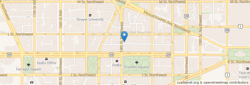 Mapa de ubicacion de The Brown Bag en United States, District Of Columbia, Washington.