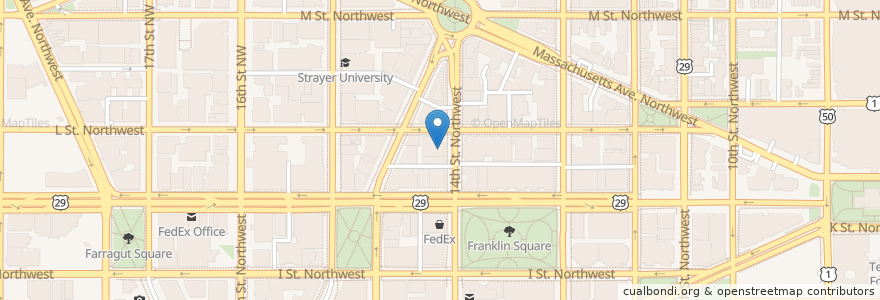 Mapa de ubicacion de MLK Jr Station Post Office en United States, District Of Columbia, Washington.