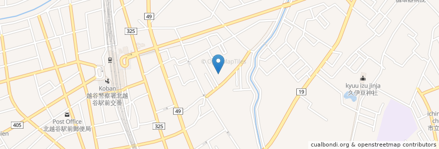 Mapa de ubicacion de 立正佼成会 越谷教会 en ژاپن, 埼玉県, 越谷市.