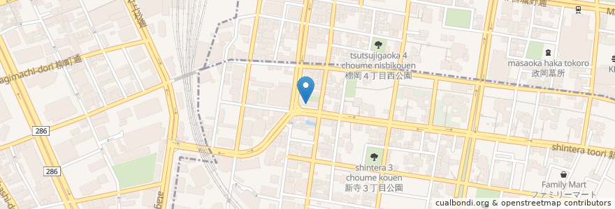 Mapa de ubicacion de 蕎麦茶房なごみ en Japão, 宮城県, 仙台市, 青葉区, 若林区.