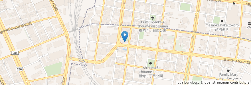 Mapa de ubicacion de Pizza & Cafe Bird en Japon, Préfecture De Miyagi, 仙台市, 青葉区, 若林区.