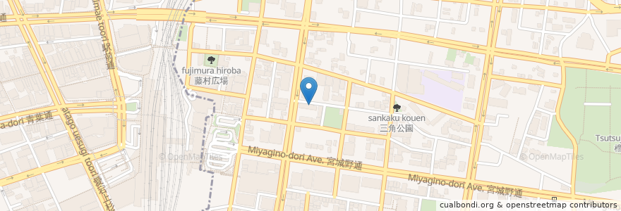 Mapa de ubicacion de KTC Ōzora High School Sendai Campus en Japan, Miyagi Prefecture, Sendai, Aoba Ward, Miyagino Ward.