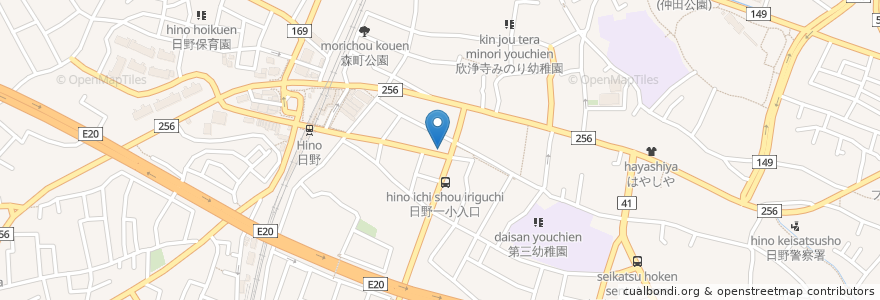 Mapa de ubicacion de エベレスト en Japon, Tokyo, 日野市.