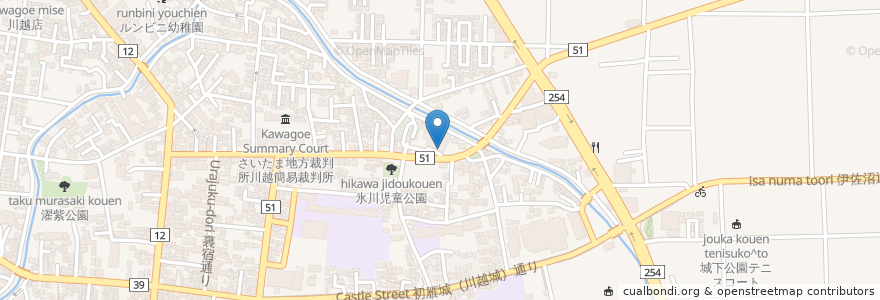 Mapa de ubicacion de むすびカフェ en Giappone, Prefettura Di Saitama, 川越市.