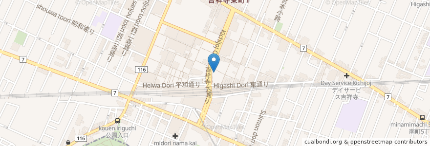Mapa de ubicacion de 三菱UFJ信託銀行 en اليابان, 東京都, 武蔵野市.