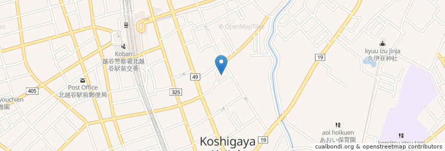 Mapa de ubicacion de 大沢地区センター・公民館 en Japan, 埼玉県, 越谷市.