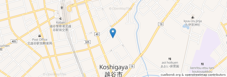 Mapa de ubicacion de 越谷市立第二体育館 en Japan, Saitama Prefecture, Koshigaya.