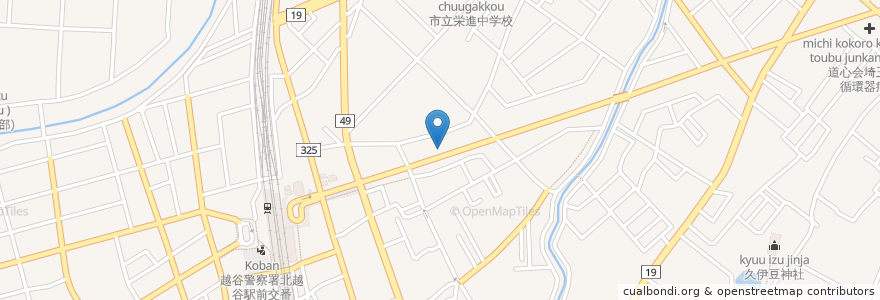 Mapa de ubicacion de スクール21北越谷教室 en Japan, 埼玉県, 越谷市.