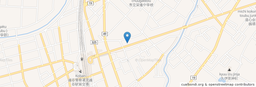 Mapa de ubicacion de かさなみ動物病院 en 日本, 埼玉県, 越谷市.