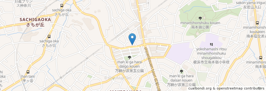 Mapa de ubicacion de 中村動物病院 en Japon, Préfecture De Kanagawa, 横浜市, 旭区.