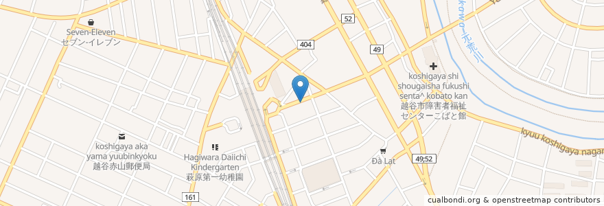 Mapa de ubicacion de 三井住友銀行 en 일본, 사이타마현, 越谷市.