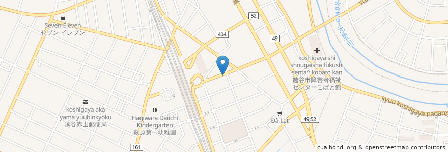 Mapa de ubicacion de 三井住友信託銀行 en 日本, 埼玉県, 越谷市.