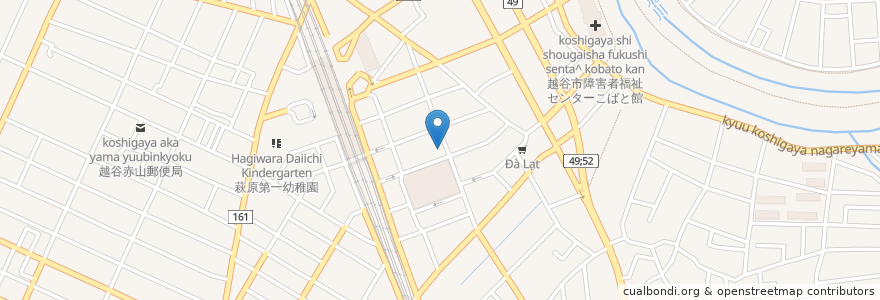 Mapa de ubicacion de みずほ銀行 en 일본, 사이타마현, 越谷市.