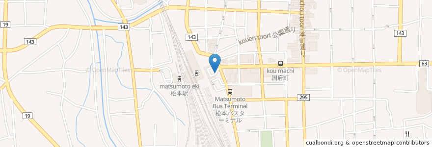Mapa de ubicacion de 岳都/樂都 en Japan, Nagano Prefecture, Matsumoto.
