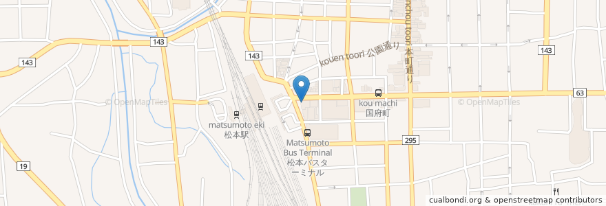 Mapa de ubicacion de カラオケJOYJOY en Japonya, 長野県, 松本市.