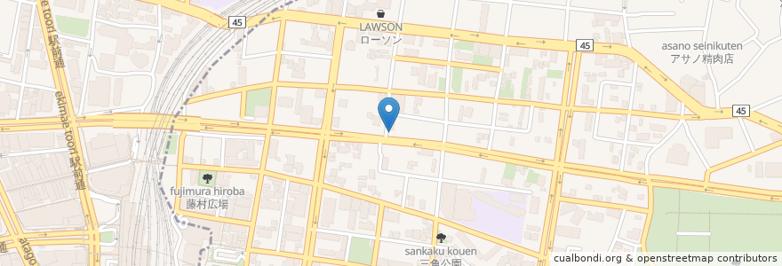 Mapa de ubicacion de 志のぶ 支店 en Japonya, 宮城県, 仙台市, 青葉区, 宮城野区.