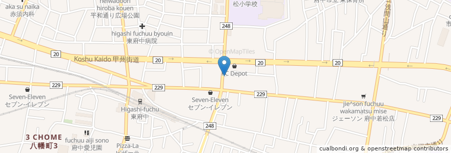 Mapa de ubicacion de 赤坂屋 en Japon, Tokyo, 府中市.
