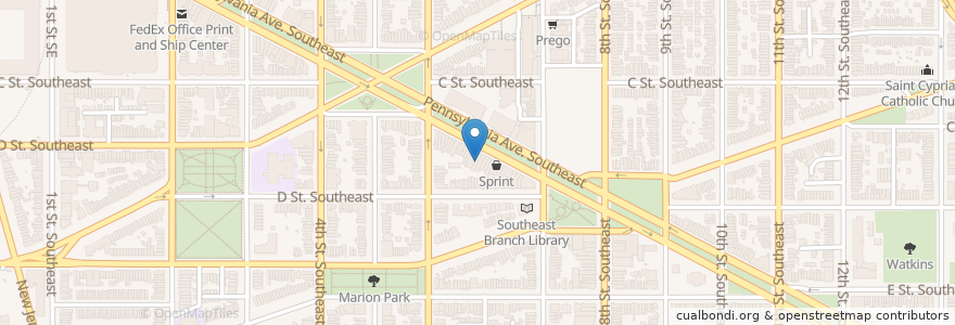 Mapa de ubicacion de La Plaza Mexican Restaurant en United States, District Of Columbia, Washington.
