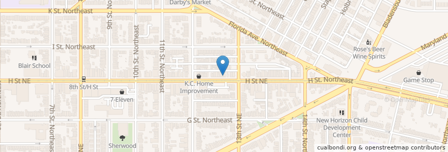 Mapa de ubicacion de Granville Moore's Brickyard en United States, District Of Columbia, Washington.