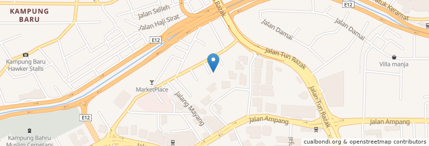 Mapa de ubicacion de Songket Restaurant en マレーシア, セランゴール, クアラルンプール.